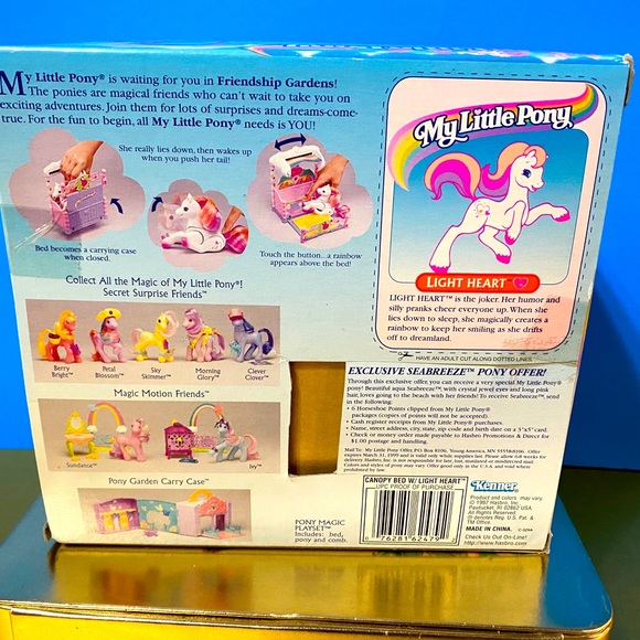 MY LITTLE PONY G2 VINTAGE 1997 CANOPY BED WITH LIGHT HEART PONY MAGIC PLAYSET - Picture 14 of 16